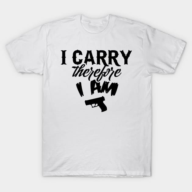 I carry therefore I am (black) T-Shirt by nektarinchen